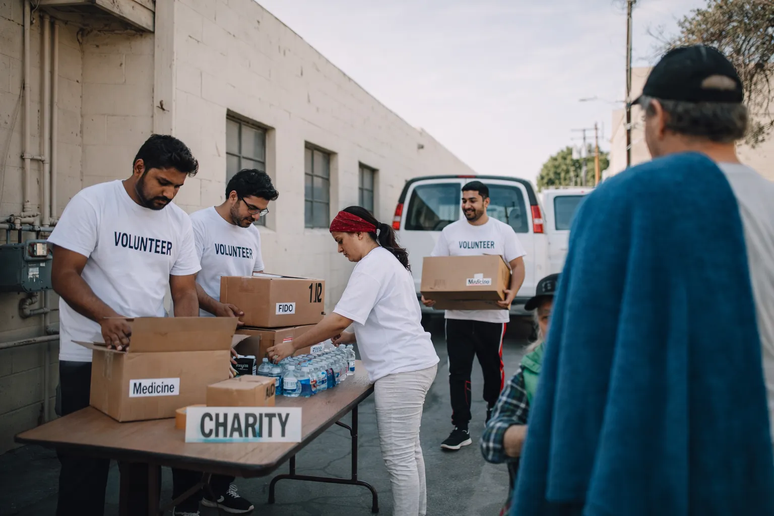 Senior cinema artist receiving care and support
